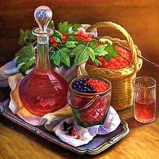 Схема вышивки «Наливка из смородины»