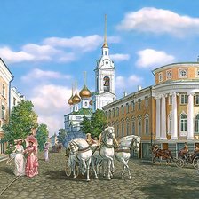 Схема вышивки «старый город»