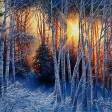 Схема вышивки «пейзаж»