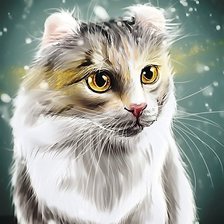 Схема вышивки «котик»