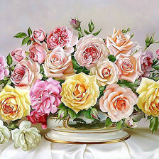 Схема вышивки «Розы.»