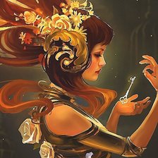 Схема вышивки «Девушка»