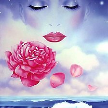 Схема вышивки «Девушка и море»