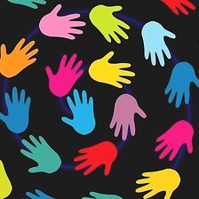 Схема вышивки «ладошки для подушки»