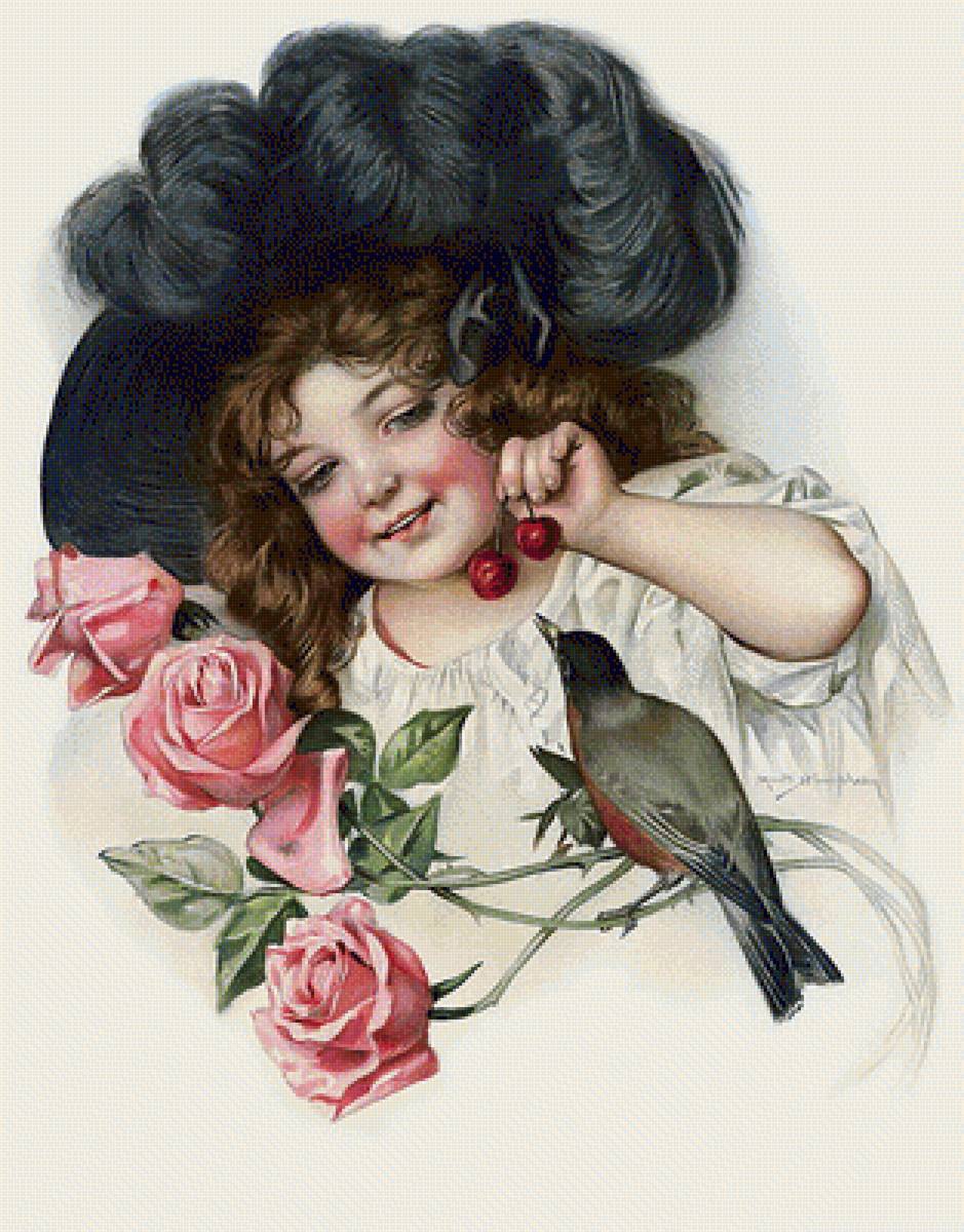 dievča,vták - предпросмотр