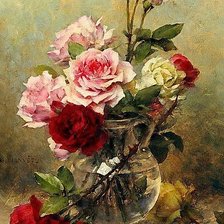 Схема вышивки «VASE OF ROSES»