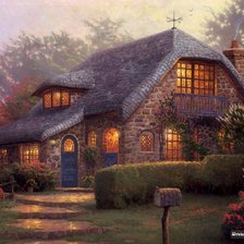 Схема вышивки «Томас Кинкейд . Вечер»