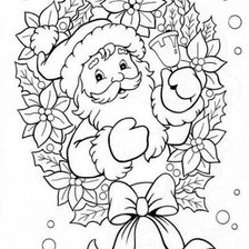 Схема вышивки «babbo christmas monocolor»