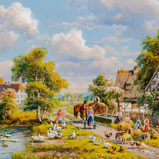 Схема вышивки «Village Of Peace.»