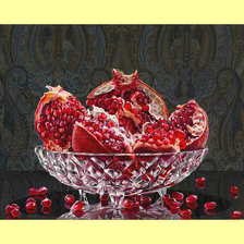 Схема вышивки «Натюрморт с гранатом. Маленький.»