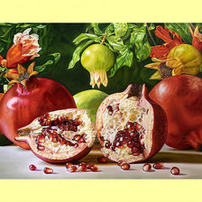 Схема вышивки «Гранат. Маленький натюрморт.»