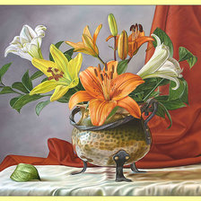 Схема вышивки «Лилии.»