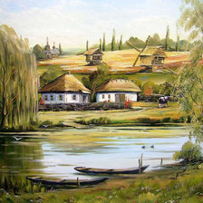 Схема вышивки «Пейзаж.»