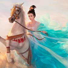 Схема вышивки «Всадница»