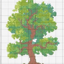 Схема вышивки «Дуб»