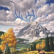 Схема вышивки «Пейзаж»