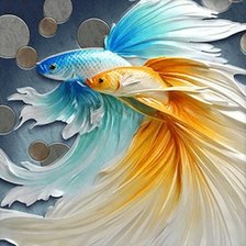 Схема вышивки «Золотая рыбка»