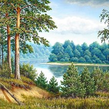 Схема вышивки «пейзаж»