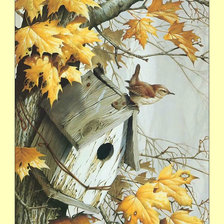 Схема вышивки «Птичка.»