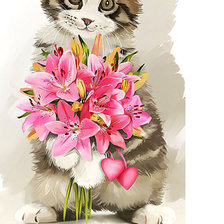 Схема вышивки «Кот.»