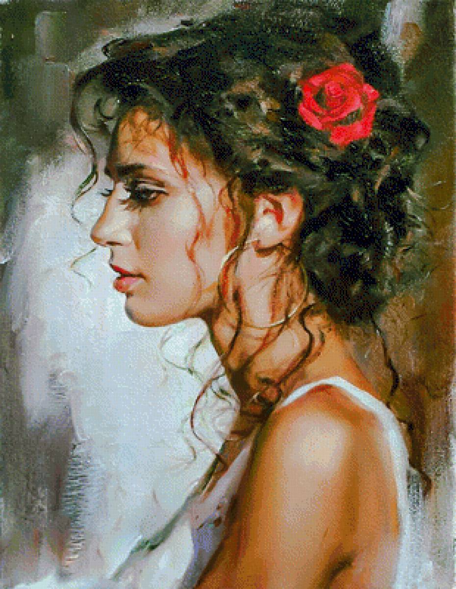 Portrait-1. - michael and inessa garmash paintings.ladies.portraits. - предпросмотр