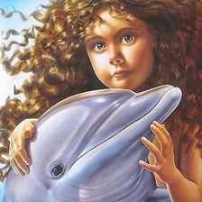 Девочка с дельфином