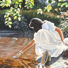 Схема вышивки «У реки»