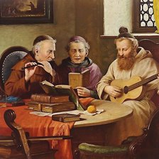 Схема вышивки «Музицирующие монахи»