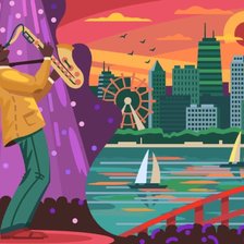 Схема вышивки «Джаз»