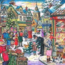 Схема вышивки «Рождественский рынок»