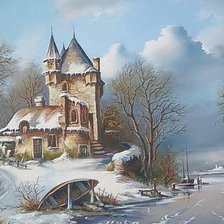 Схема вышивки «Голландский пейзаж»