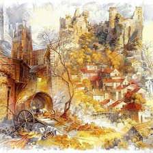 Схема вышивки «старый замок»