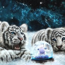 Схема вышивки «Тигрята»