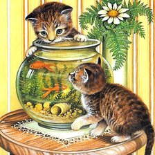 Схема вышивки «котята»