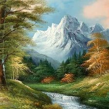 Схема вышивки «пейзаж»