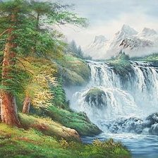 Схема вышивки «пейзаж»