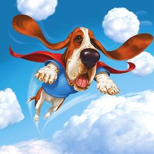 Схема вышивки «Супер-пёс»