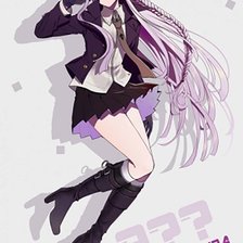 Схема вышивки «вышивка крестом киригири школа отчаяния с именной надписью»