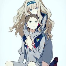 Схема вышивки «Вышивка крестом Кокоро и мицуру милый Во франксе влюблённые»