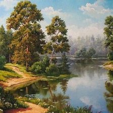 Схема вышивки «пейзаж»