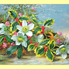 Схема вышивки «Зимний букет.»