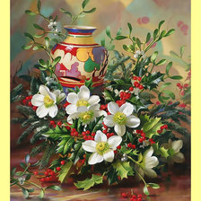 Схема вышивки «Зимний букет.»