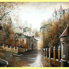 Схема вышивки «Булгаковская осень. Пейзаж.»