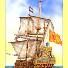 Схема вышивки «Корабль.»