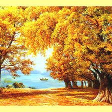 Схема вышивки «Золотая осень.»