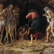 Христос выводит из ада души праведников. Андреа Мантеньи