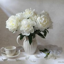 Схема вышивки «Пионы»