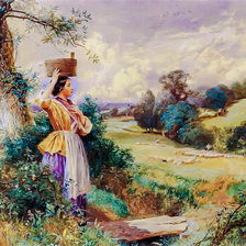 Схема вышивки «The Milkmaid.»