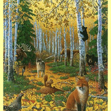 Схема вышивки «Лесная жизнь.»