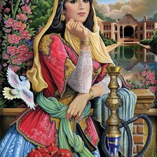 Схема вышивки «девушка»